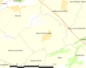 Poziția localității Boiry-Notre-Dame