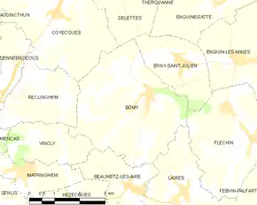 Poziția localității Bomy