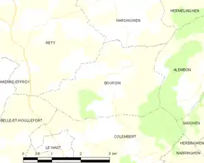 Poziția localității Boursin