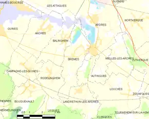 Poziția localității Brêmes