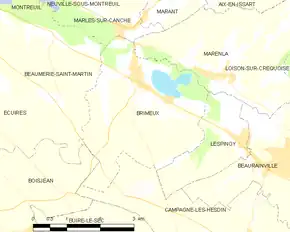 Poziția localității Brimeux