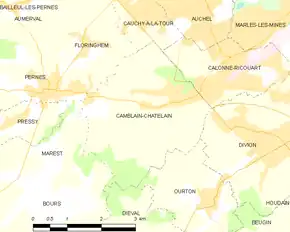 Poziția localității Camblain-Châtelain