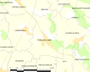 Poziția localității Camblain-l'Abbé