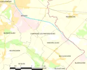 Poziția localității Campagne-lès-Wardrecques