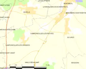 Poziția localității Campigneulles-les-Petites