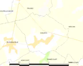 Poziția localității Canlers