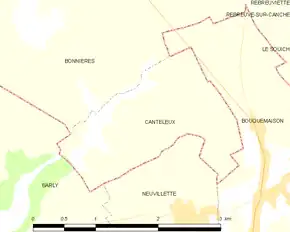 Poziția localității Canteleux