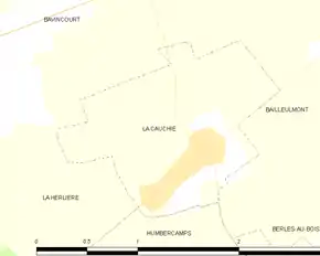 Poziția localității La Cauchie