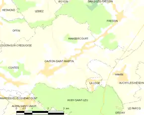 Poziția localității Cavron-Saint-Martin