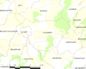 Poziția localității Colembert