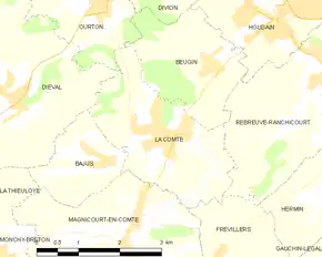 Poziția localității La Comté