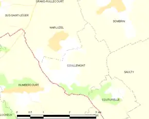 Poziția localității Coullemont