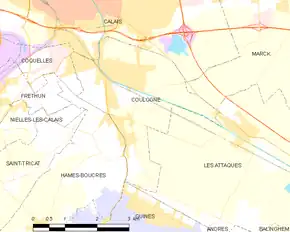 Poziția localității Coulogne