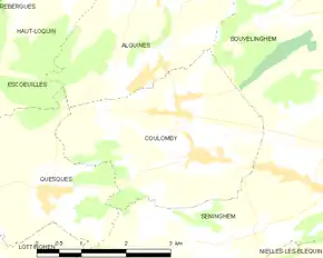 Poziția localității Coulomby