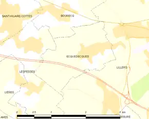 Poziția localității Ecquedecques