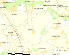 Poziția localității Ecques