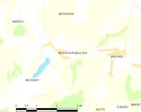 Poziția localității Enquin-sur-Baillons