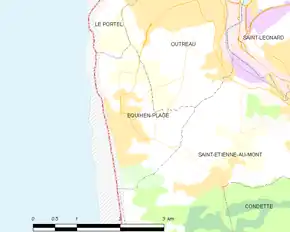 Poziția localității Équihen-Plage
