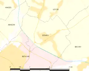 Poziția localității Essars