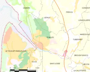 Poziția localității Étaples
