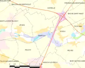 Poziția localității Fampoux