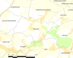 Poziția localității Ferques