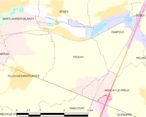 Poziția localității Feuchy