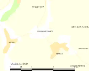 Poziția localității Foufflin-Ricametz