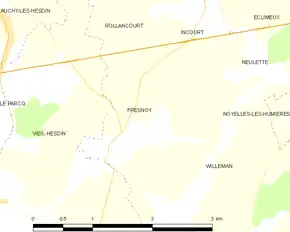 Poziția localității Fresnoy