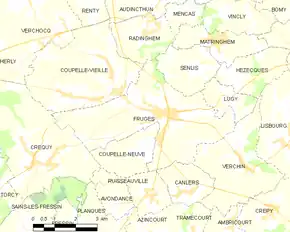 Poziția localității Fruges