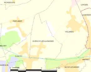 Poziția localității Givenchy-lès-la-Bassée