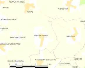 Poziția localității Gouy-en-Ternois