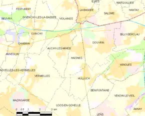 Poziția localității Haisnes