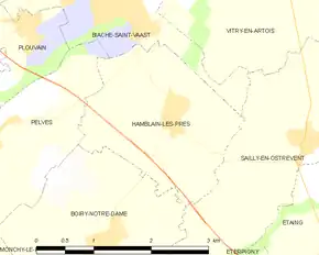 Poziția localității Hamblain-les-Prés