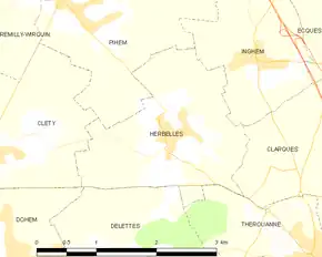 Poziția localității Herbelles