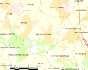 Poziția localității Hersin-Coupigny