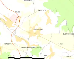 Poziția localității Hesdin-l'Abbé
