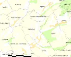 Poziția localității Hesmond