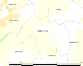Poziția localității Hocquinghen