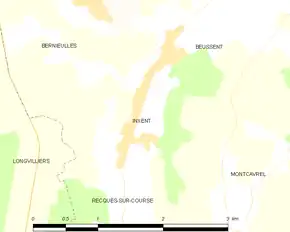 Poziția localității Inxent