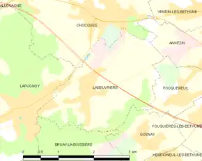 Poziția localității Labeuvrière