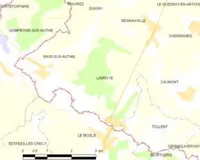 Poziția localității Labroye