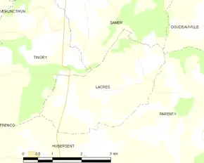 Poziția localității Lacres