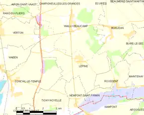 Poziția localității Lépine