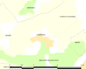 Poziția localității Lignereuil