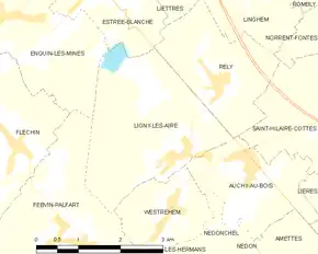 Poziția localității Ligny-lès-Aire