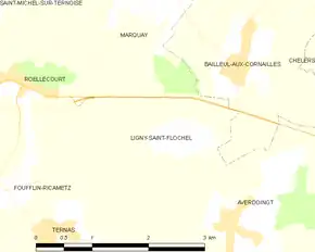 Poziția localității Ligny-Saint-Flochel