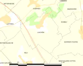 Poziția localității Linghem