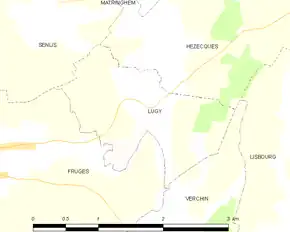 Poziția localității Lugy