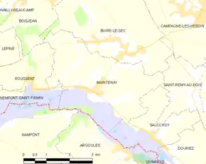 Poziția localității Maintenay
